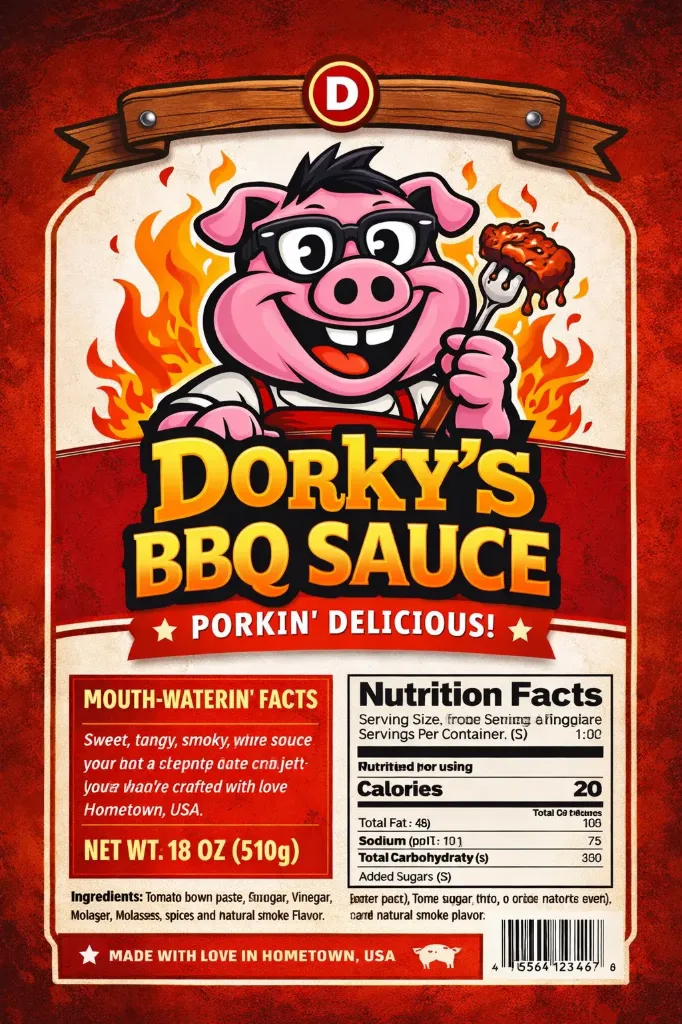 Label design (bottle reverse)